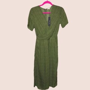NWT | Le Lis x Stitchfix | Green Polka Jumpsuit S